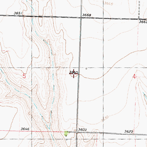 Topographic Map of White School (historical), KS