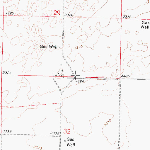 Topographic Map of Clinesmith, KS