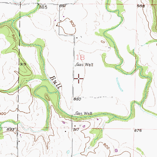Topographic Map of Hillsdale Lake, KS