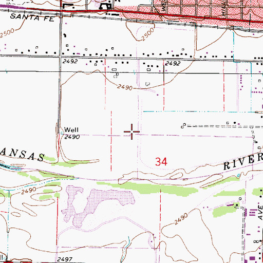 Topographic Map of Fort Atkinson (historical), KS