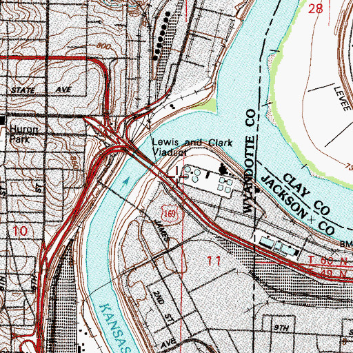 Topographic Map of Fort Cavagnolle (historical), KS