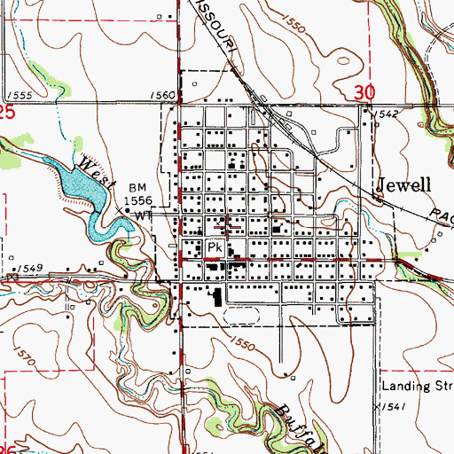 Topographic Map of Fort Jewell (historical), KS