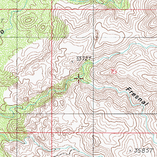 Topographic Map of Fresnal Canyon, AZ