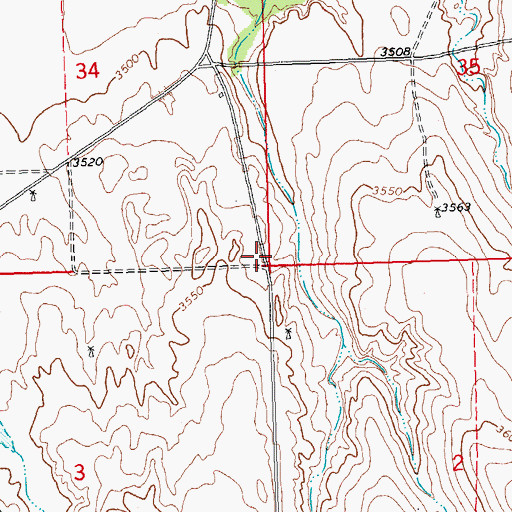 Topographic Map of Township of Jaqua, KS