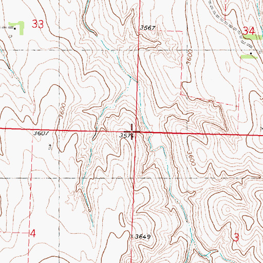 Topographic Map of Township of Benkelman, KS