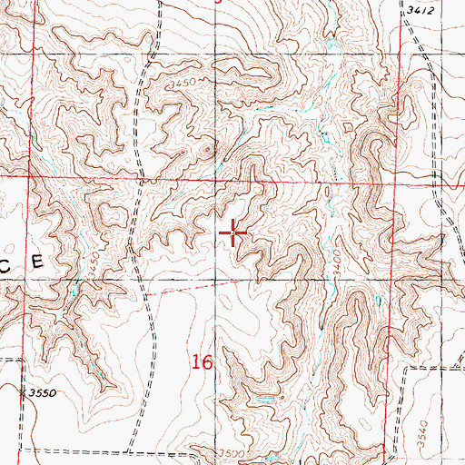 Topographic Map of Wallace Bluffs, KS