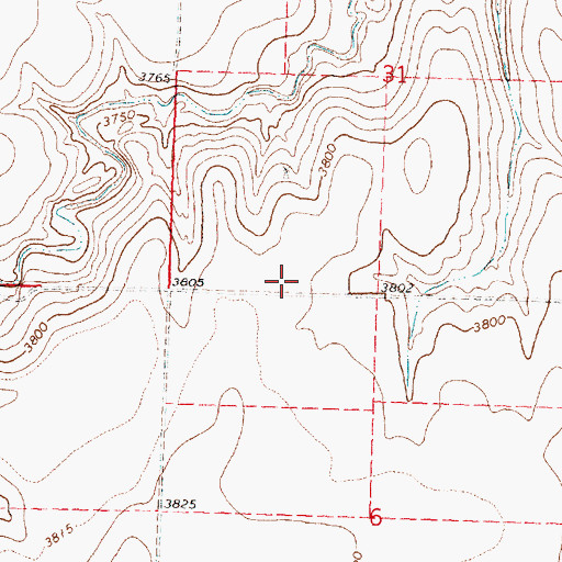 Topographic Map of Township of Grant, KS