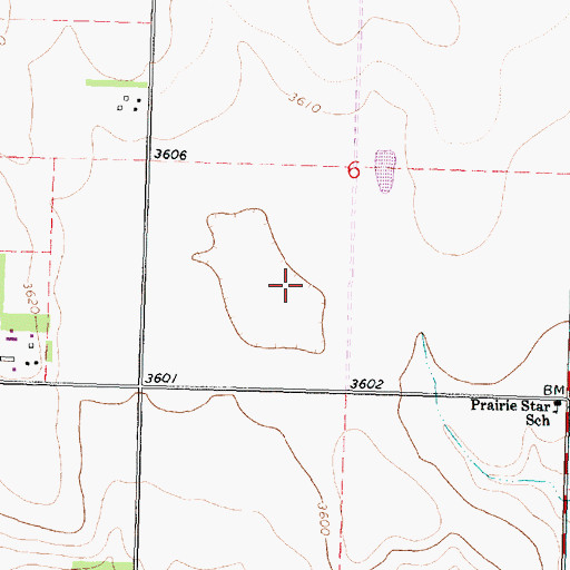 Topographic Map of Township of Voltaire, KS