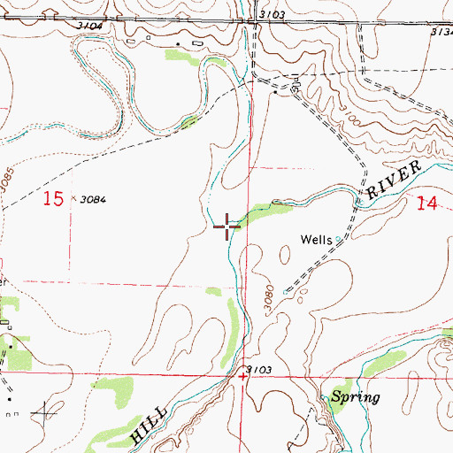 Topographic Map of Turkey Creek, KS