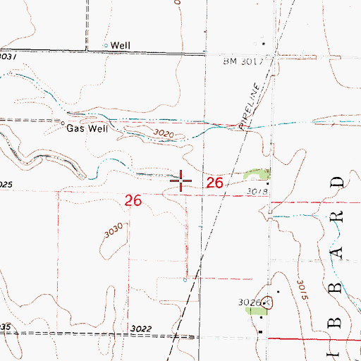 Topographic Map of James Draw, KS