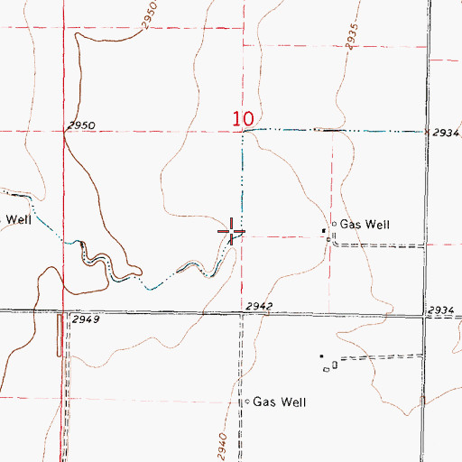 Topographic Map of Campbell Draw, KS