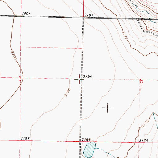 Topographic Map of Township of East Hibbard, KS