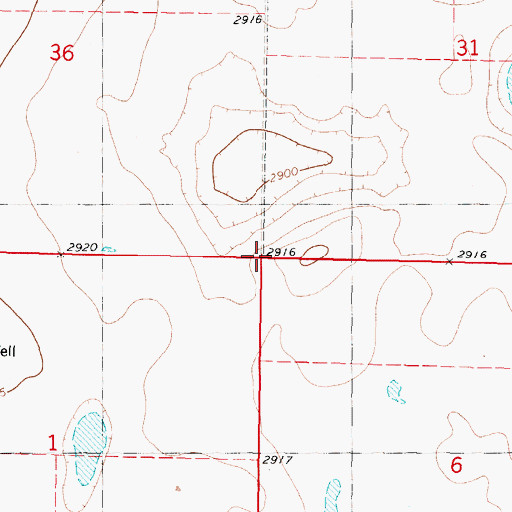 Topographic Map of Township of Pleasant Valley, KS