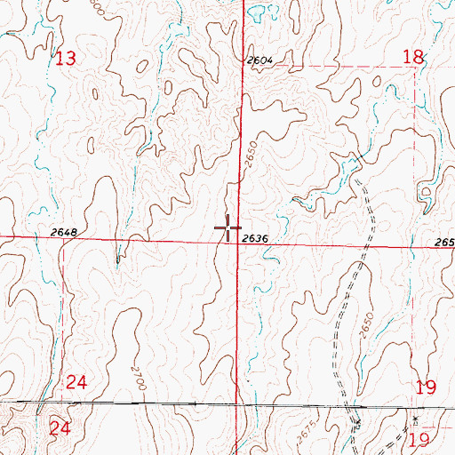 Topographic Map of Township of Garfield, KS