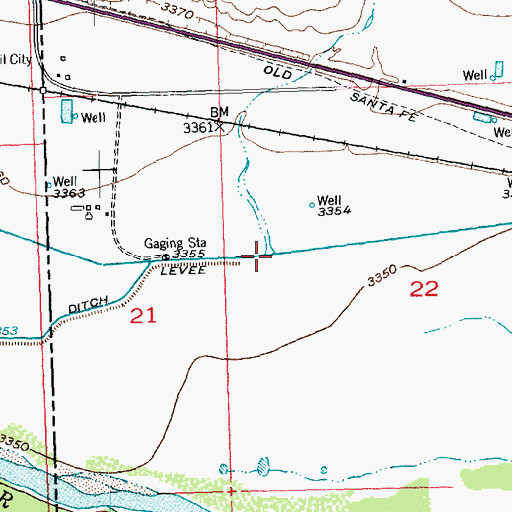 Topographic Map of Spring Creek, KS