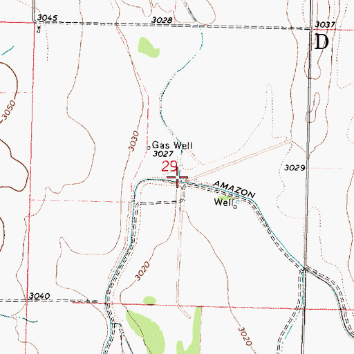 Topographic Map of Mattox Draw, KS