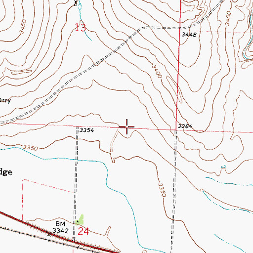 Topographic Map of Township of Coolidge, KS