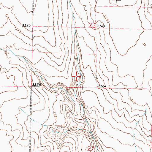 Topographic Map of Township of Kendall, KS