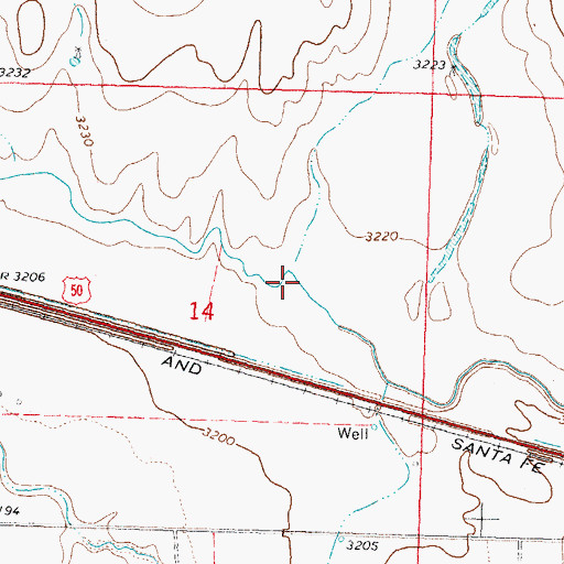 Topographic Map of Sand Creek, KS