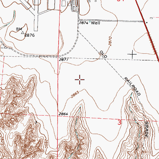 Topographic Map of Township of Pierceville, KS