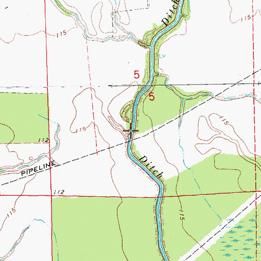 Topographic Map of Ditch Bayou, AR