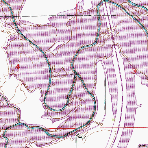 Topographic Map of South Fork Solomon River, KS