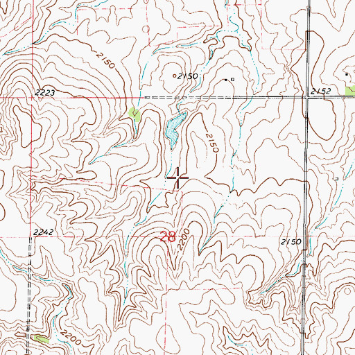 Topographic Map of Township of West Hamilton (historical), KS