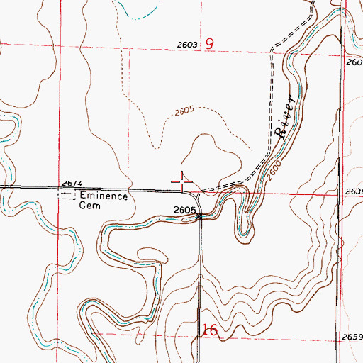 Topographic Map of Eminence (historical), KS