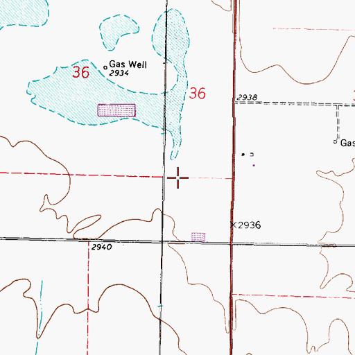 Topographic Map of Ivanhoe (historical), KS