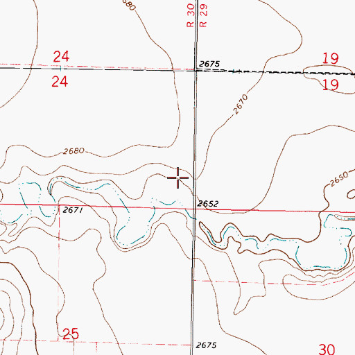 Topographic Map of Cuyler (historical), KS