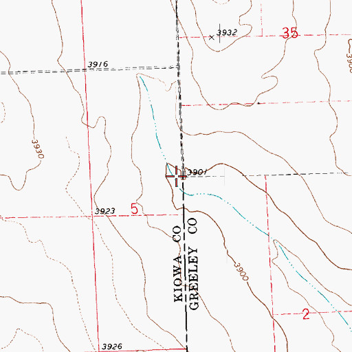 Topographic Map of Kolokaw (historical), KS