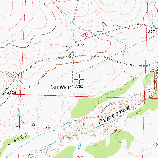 Topographic Map of Santa Fe Trail, KS