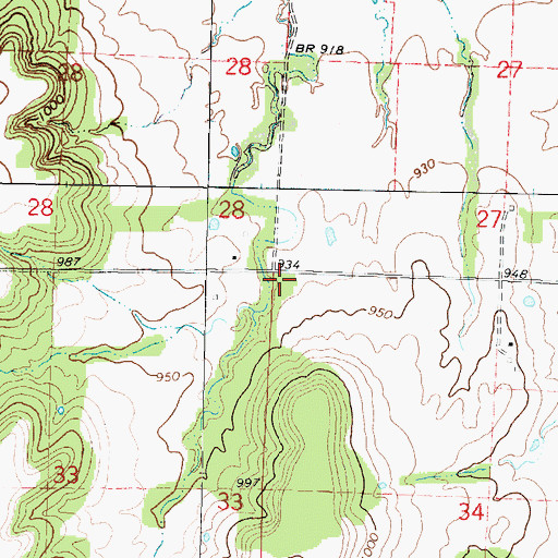 Topographic Map of Green Valley School (historical), KS