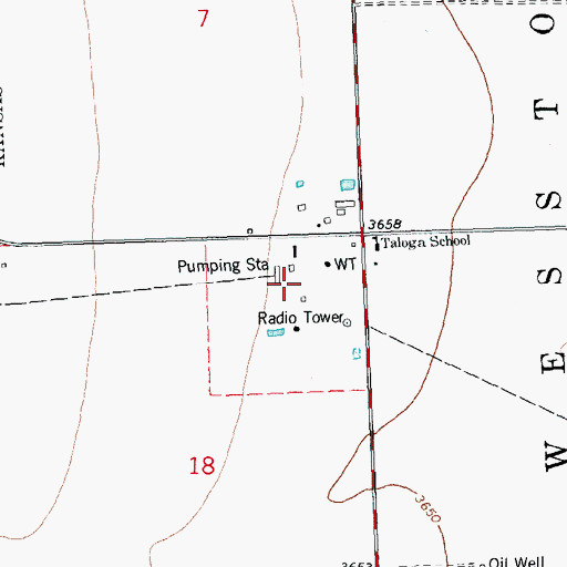 Topographic Map of Colorado Interstate Gas Morton East Pumping Station, KS