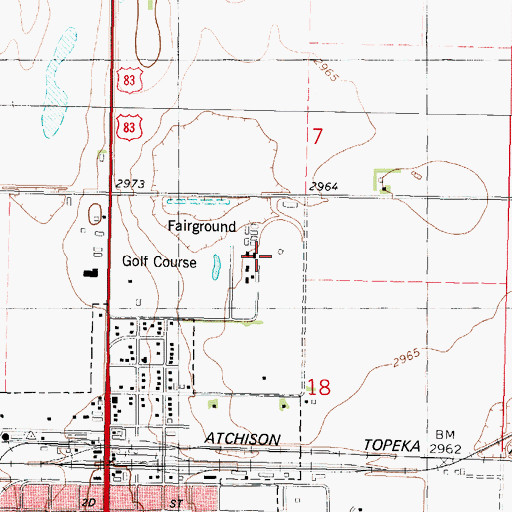 Topographic Map of Scott County Fairgrounds, KS
