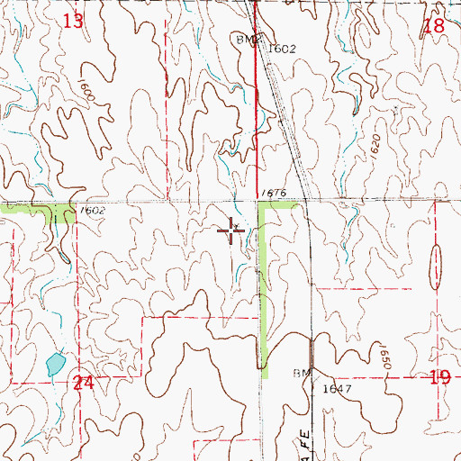 Topographic Map of Township of Ninnescah, KS