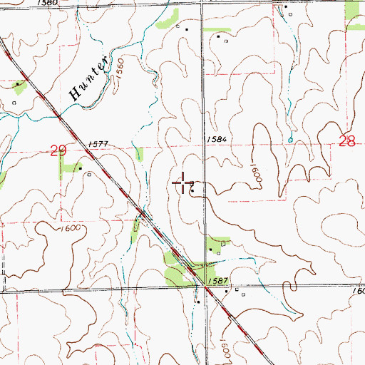 Topographic Map of Coleman School (historical), KS