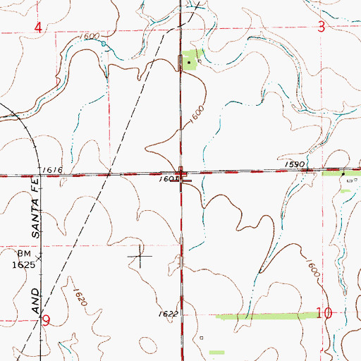 Topographic Map of Hawk School (historical), KS