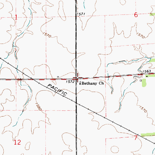 Topographic Map of Clearwater School (historical), KS
