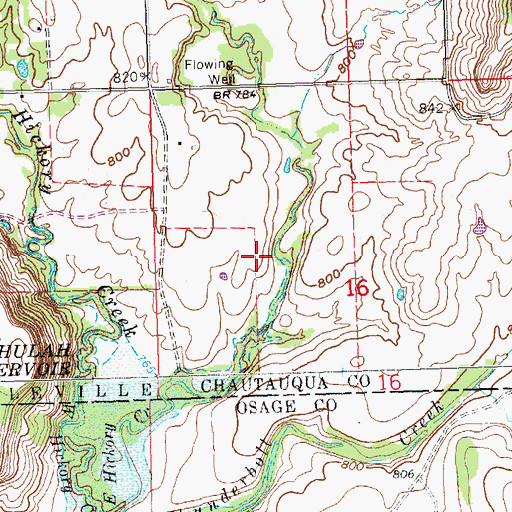 Topographic Map of Jonesburg Post Office (historical), KS
