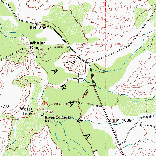 Topographic Map of Fresnal Wash, AZ
