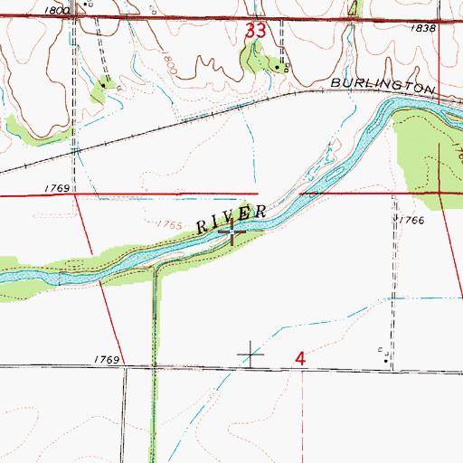 Topographic Map of Lohff Creek, NE