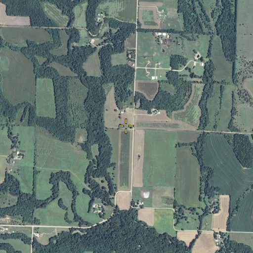 Aerial/Satellite Image of Steward Cemetery, KS