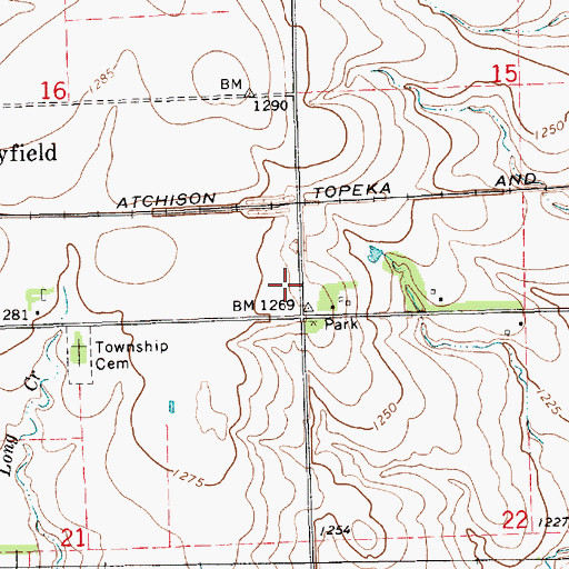 Topographic Map of Township of Osborne, KS