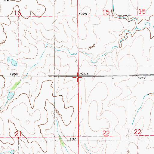 Topographic Map of Township of Victor, KS