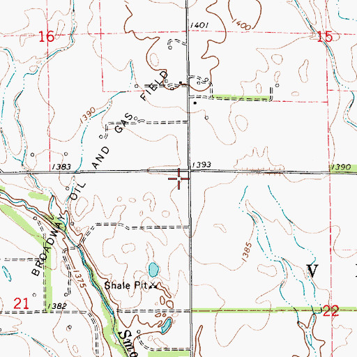 Topographic Map of Township of Vinita, KS