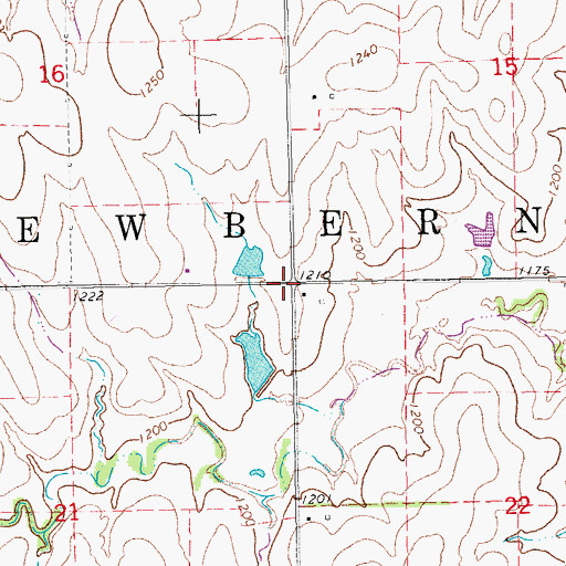 Topographic Map of Township of Newbern, KS