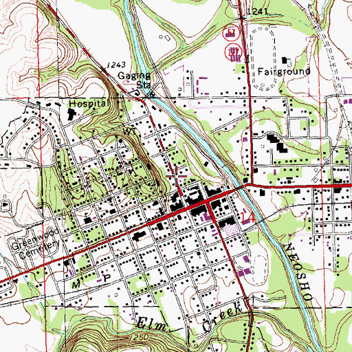 Topographic Map of City of Council Grove, KS