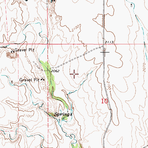 Topographic Map of Unorganized Territory of East Kiowa (historical), KS