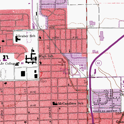 Topographic Map of City of Hutchinson, KS